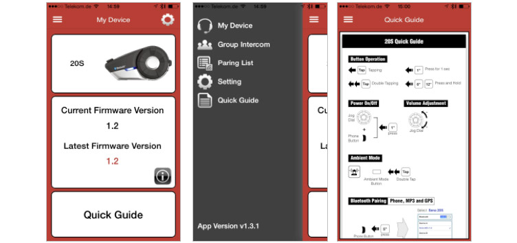 Konfiguration der Sena Produkte und Firmware Updates Abbildung 27