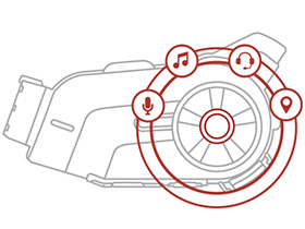 SENA 10C - Bluetooth 4.0 Stereo Headset mit integrierter Kamera für Motorräder - Bluetooth 4.1
