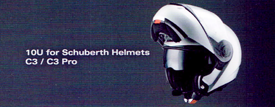 SENA 10U - Bluetooth 4.0 Headset completely built into special helmets of Schuberth, like C3 and C3 Pro