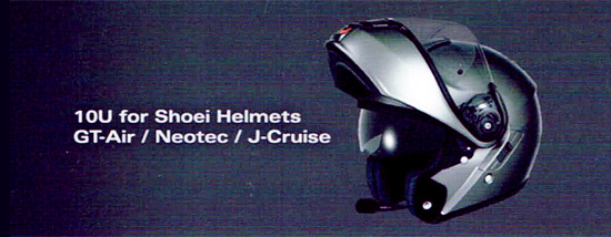 SENA 10U - Bluetooth 4.0 Headset completely built into special helmets of Shoei, like GT-Air, Neotec and J-Cruise