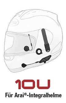 SENA 10U - Bluetooth 4.0 Stereo Headset mit Interkom speziell fr Arai Integralhelme