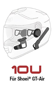 SENA 10U - Bluetooth 4.0 Stereo Headset mit Interkom speziell für Shoei GT-Air Helme