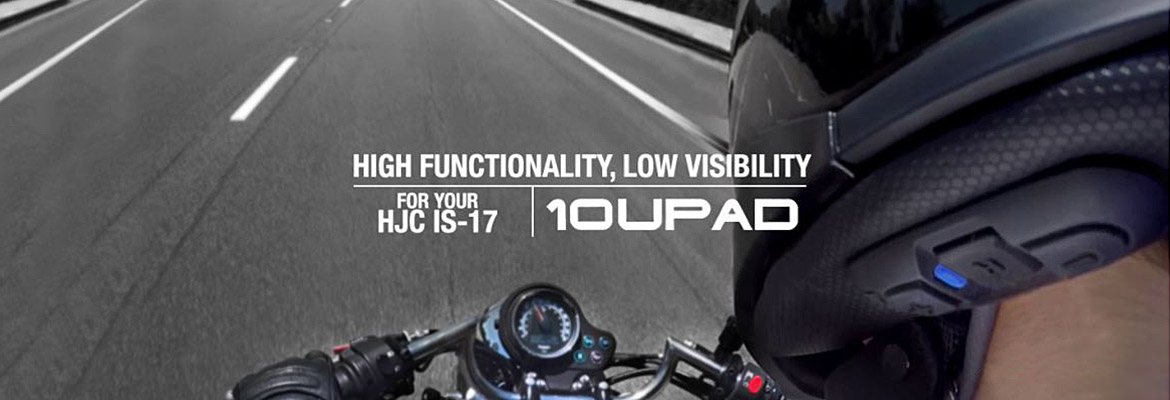 Das 10Upad fr den HJC IS-17, HJC IS-MAX2 und den Shoei RF-1200 Helm bietet alle Funktionen eines Sena Bluetooth Headsets, ist aber von aussen nicht sichtbar.