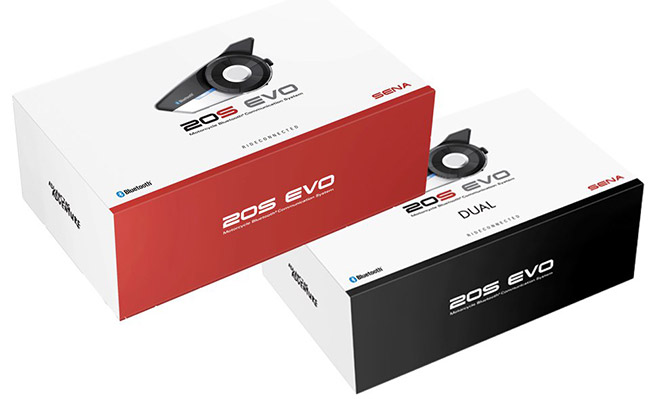 Verpackungseinheiten des Sena 20sS EVO Bluetooth 4.0 Stereo Multipair Headset mit Intercom Bluetooth