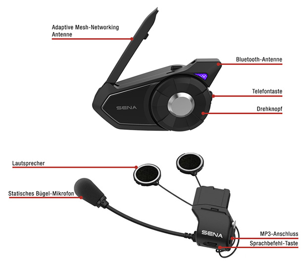 Details des Sena 30K Adaptives Bluetooth Mesh-Netzwerk Kommunikationssystem