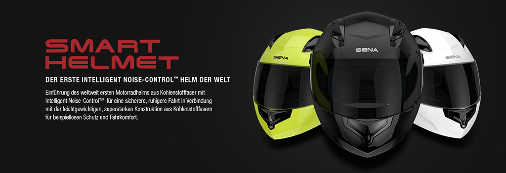 SENA SMART HELM: Motorradhelm mit integrierter, elektronischer Geräuschreduzierung sowie optionaler Bluetooth Interkom Anlage