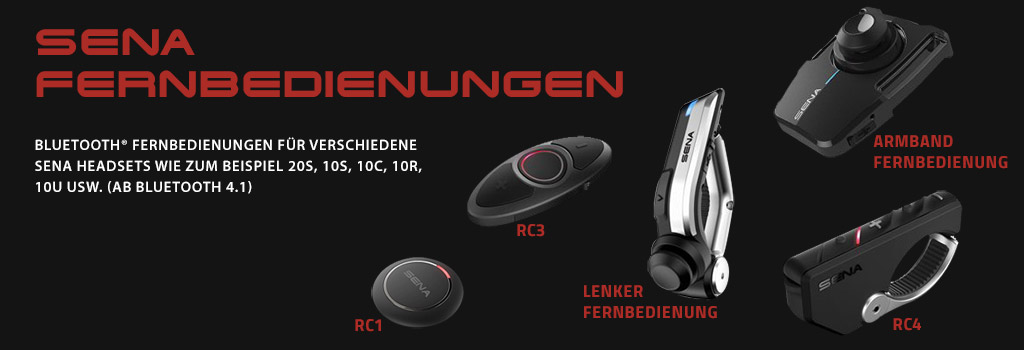 Sena Bluetooth Fernbedienungen fr verschiedene Sena Headsets wie zum Beispiel 20S, 10S, 10C, 10R,10U