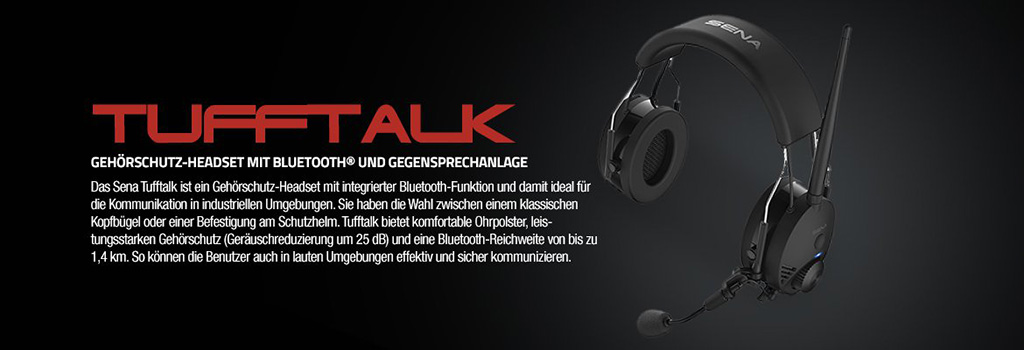 Sena Tufftalk Gehörschutz-Headset mit Bluetooth und Gegensprechanlage