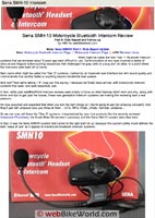 Sena SMH10 Bluetooth Headsets Test by webBikeWorld March 2010