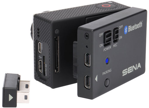 Sena Bluetooth Pack for GoPro® is a specially designed adapter for the GoPro® Hero3 allowing for Bluetooth capabilities