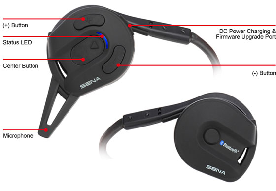 Sena Expand is a Bluetooth Stereo headset with long-range Bluetooth intercom