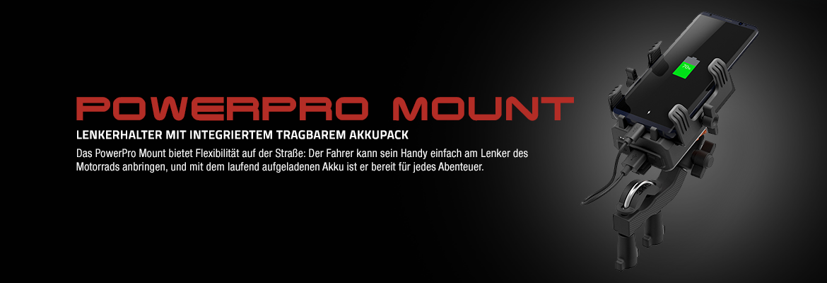 Sena PowerPro Mount - gleichzeitig ein innovatives tragbares Ladegert und ein praktischer Lenkerhalter frs Handy