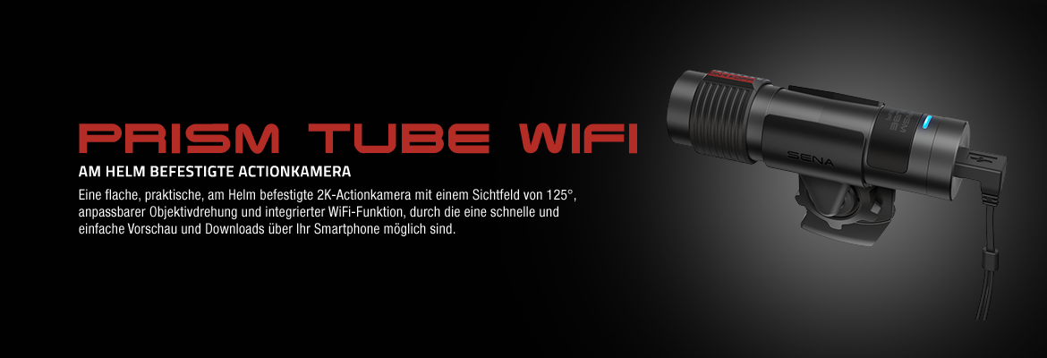 Sena Prism Tube Wifi, am Helm befestigte Action-Kamera mit Wifi