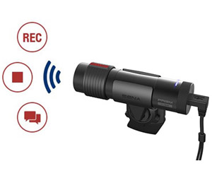 Sena Prism Tube Action-Kamera für Motorradhelme. Sehr klein und leicht und mit Doppelmikrofonen - Die Sprachwiedergabe liefert Ihnen den sofortigen Gerätestatus