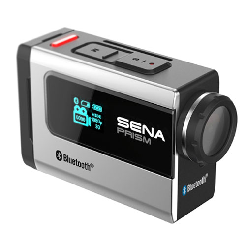 SENA PRISM Bluetooth Action Cam. Zeichnet Videos in 1080 HD Qualität auf oder schießt Fotos mit bis zu 5 MP