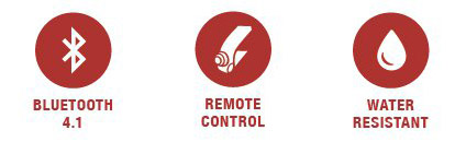 Sena RC3 3-button remote for the Bluetooth headsets 20S, 10U, 10C, 10R and 10S features