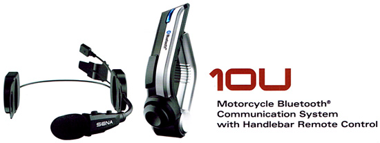 SENA 10U - Bluetooth 4.0 Headset completely built into special helmets of Schuberth, Shoei and Arai