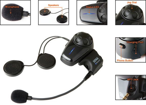 sena SMH5 kit téléphone bluetooth MP3 GPS universel pour casque moto  scooter jet intégral modulable