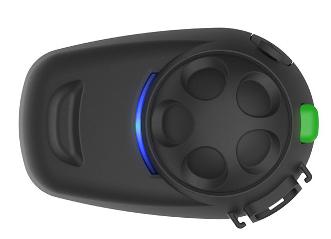 Sena SMH5 MultiCom Bluetooth Headset designed to easily snap on and off of user’s helmets